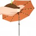 Deluxe Solar Powered LED Lighted Patio Umbrella - 9' - By Trademark Innovations (Black)   550574636